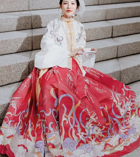 都城南庄汉服鹿鸣九色竖领短袄妆花马面裙正品...