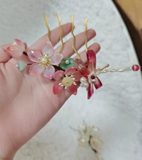 汉服发饰瑕疵琉璃花发饰特价超级白菜 写在最...