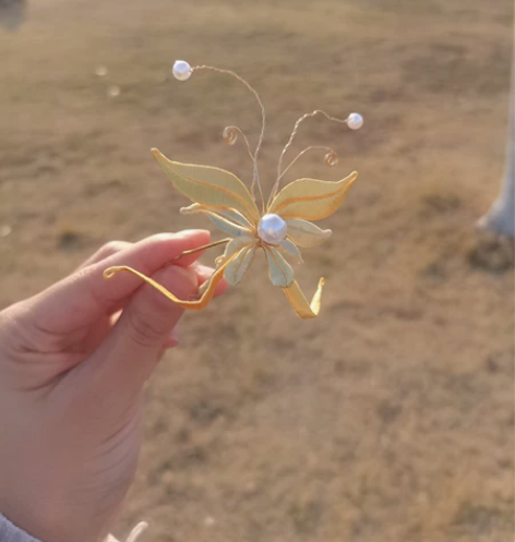 颤珠缠花蝴蝶 非蚕丝 直拍不退 当送钱 ...