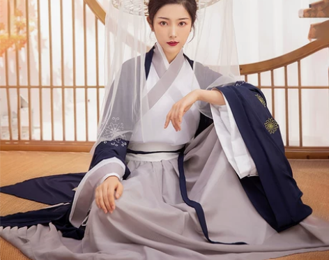 魏晋交领汉服女正品原创齐腰襦裙大袖衫中国风...