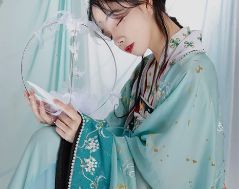 桃花序【鹿灵]】一片式齐胸裙大袖衫吊带重工...