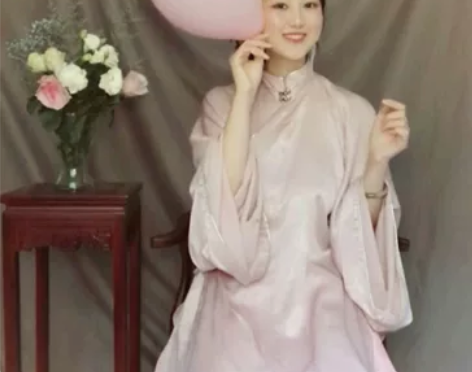 远山黛波影立领斜襟长衫M借熠耀清辉阁明华堂...