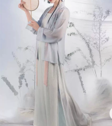 「短衫+吊带」重回汉唐暮雨,宋制,汉服 短...