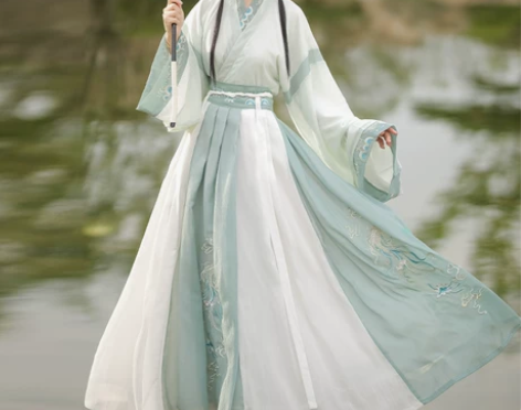 云芳晴玉清歌原创汉服女中国风晋制齐腰交领襦...