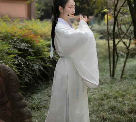柒邑祥云鹤原创汉服女中国风明制圆领袍大袖传...