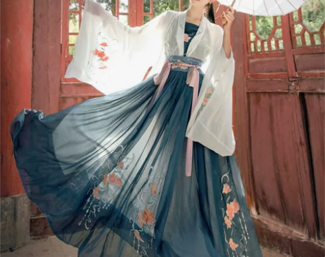 含娇汉服女正品原创中国风齐腰襦裙白菜正版全...