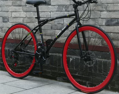 变速死飞自行车实心胎网红活飞超轻公路赛车轻...