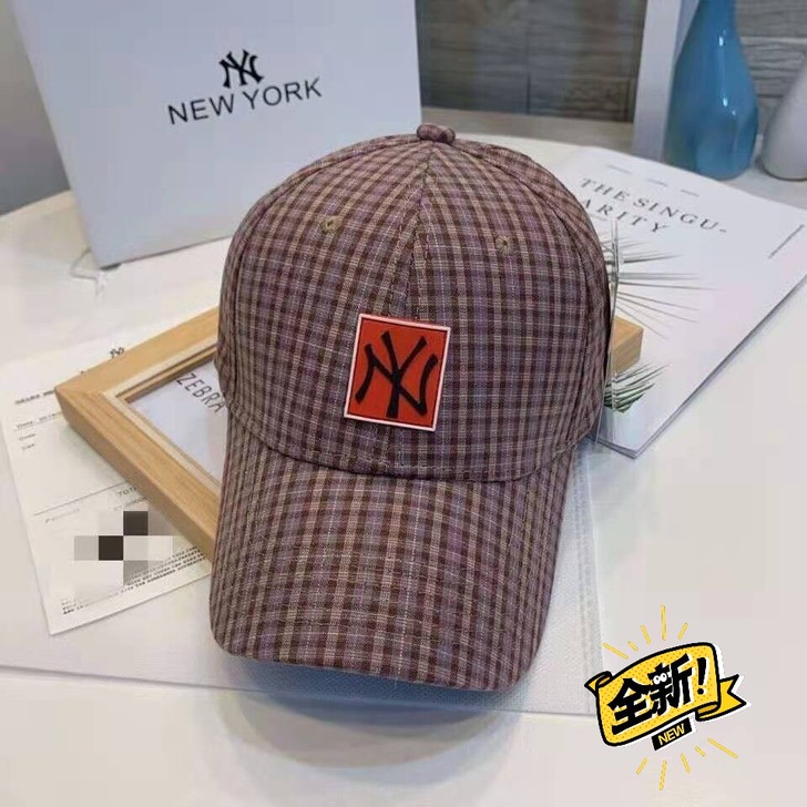 韩国新款MLB帽子,棒球帽,洋基队NY格子...