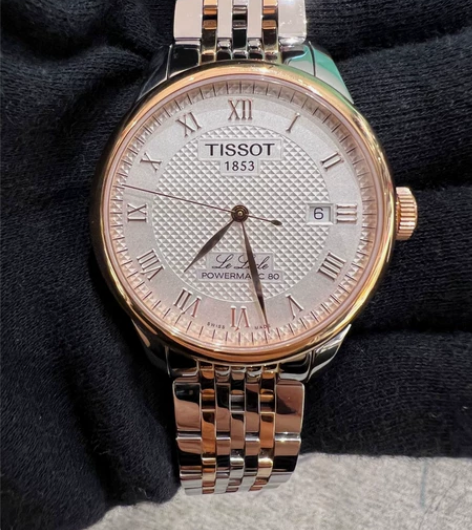 天梭(TISSOT)力洛克系列钢带机械男士...