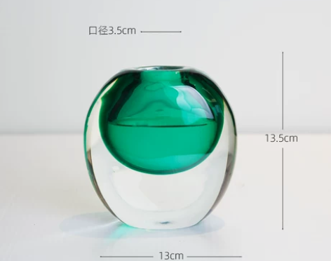 【上新价】北欧轻奢琉璃花瓶摆件客厅插花现代...