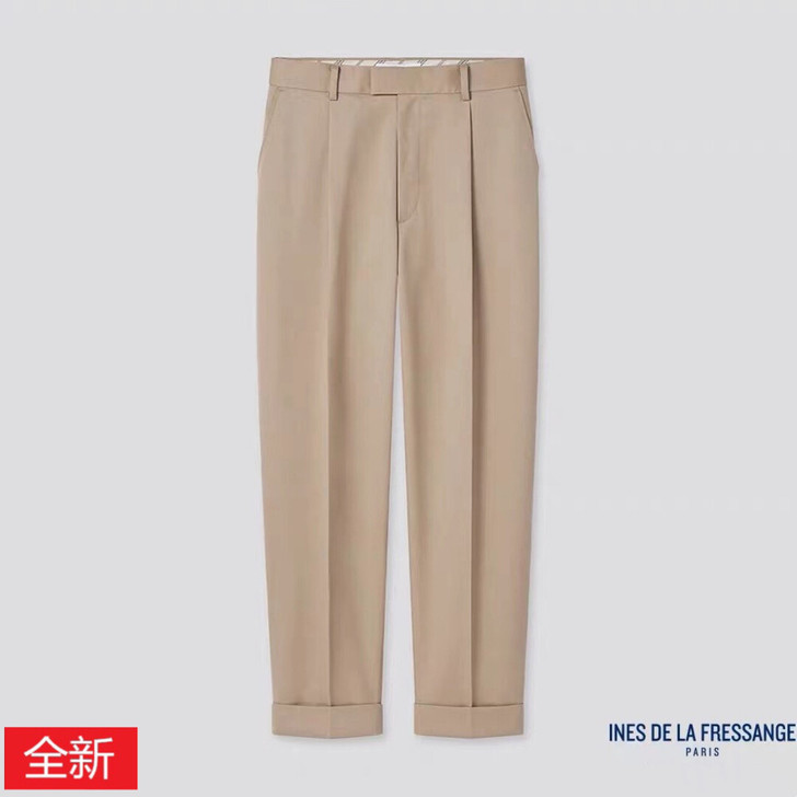 优衣库 女装 羊毛混纺打褶窄口裤 4360...