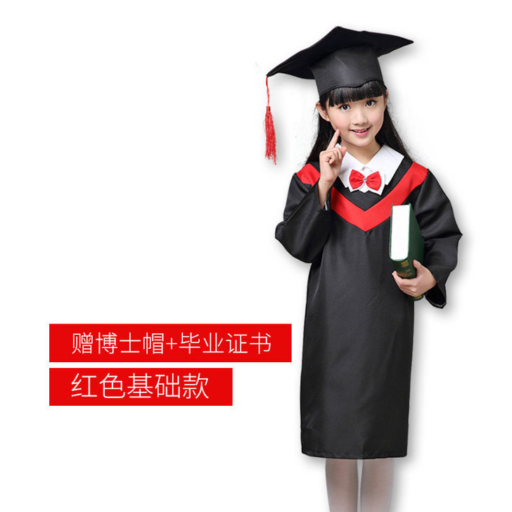 儿童博士服幼儿园礼服演出服装学士服小学生毕...