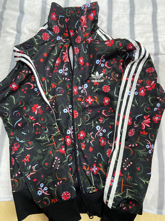 Adidas/阿迪达斯女子印花运动夹克棒球...