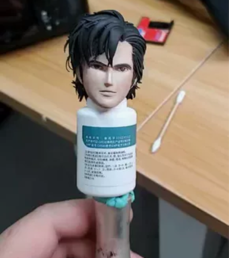 1/6 城市猎人 男主角 男兵人头雕 白模...