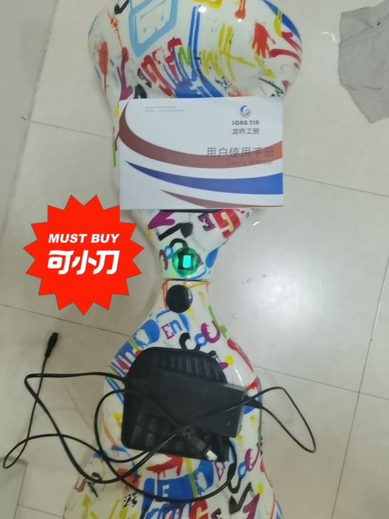 龙吟平衡车十寸大轮胎上坡没问题，一个灯是坏...