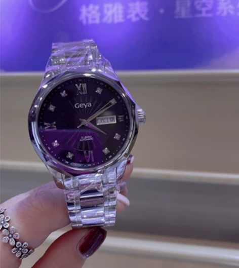 格雅品牌男士机械腕表福利价格间钨钢颗粒 感...