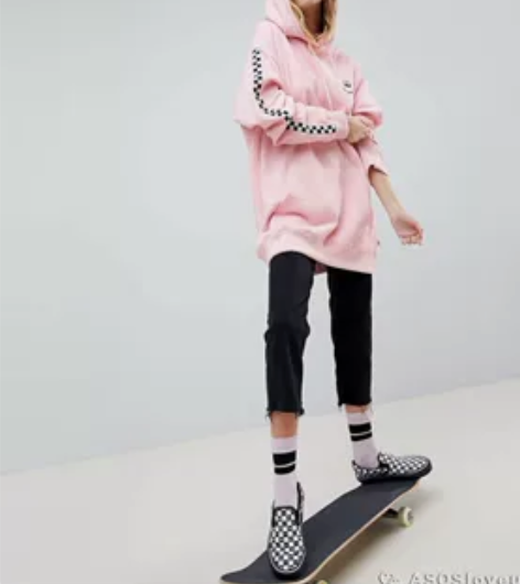 Vans 万斯联名oaf 粉色卫衣eVan...