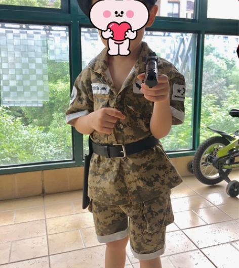 130小男孩帅气短袖短裤韩版迷彩服，包邮，...