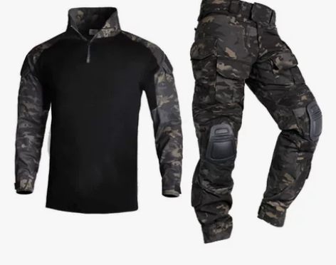 户外长短袖CP迷彩服女套装男战术青蛙服CS...