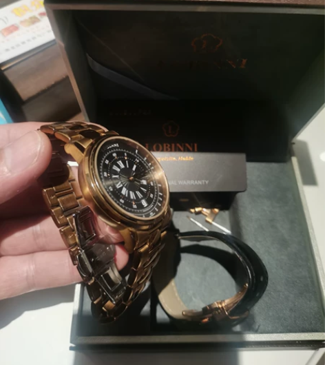 lobinni罗宾尼正品手表～绝版男士钢带...