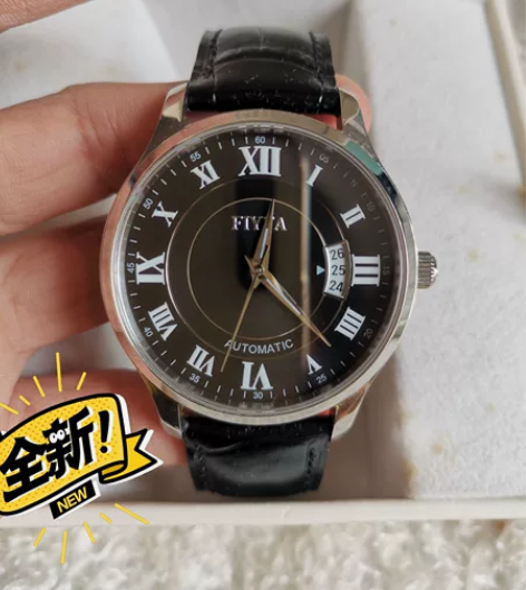 飞亚达手表商务休闲防水真皮自动机械男表DG...