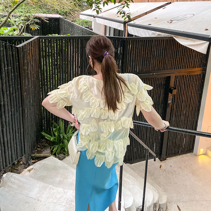 1.21直播福利 雪纺衫女夏装大码宽松设计...