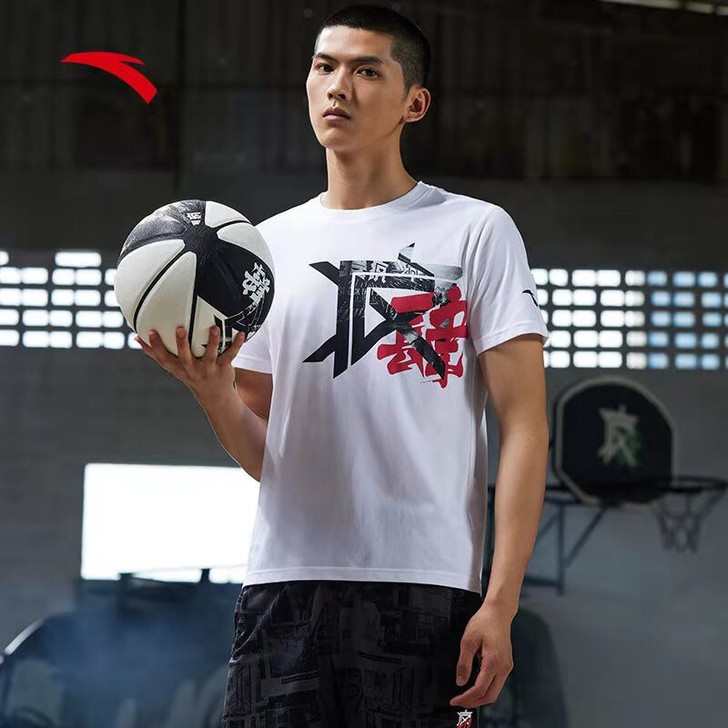 安踏【要疯系列】男装户外跑步吸湿排汗短袖运...