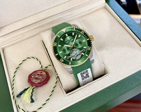 【55价】瑞士名牌正品手表男士绿水鬼全自动...