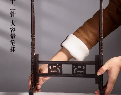 毛笔架，毛笔挂，挂架摆件鸡翅木 全新未拆 ...