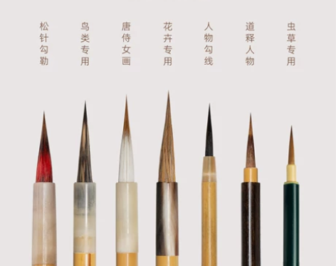 诗无邪勾线笔国画专用毛笔系列狼毫工笔画专业...