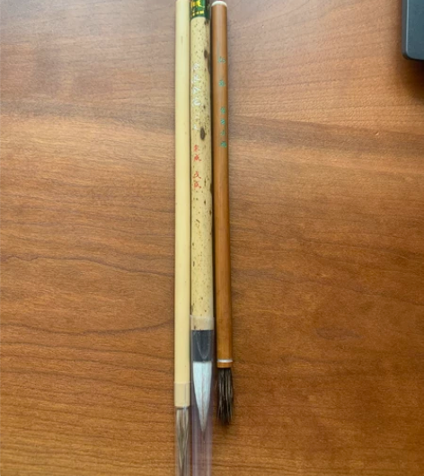 古吴三阳苏州湖笔，沧浪金花大四支，狼羊兼毫...