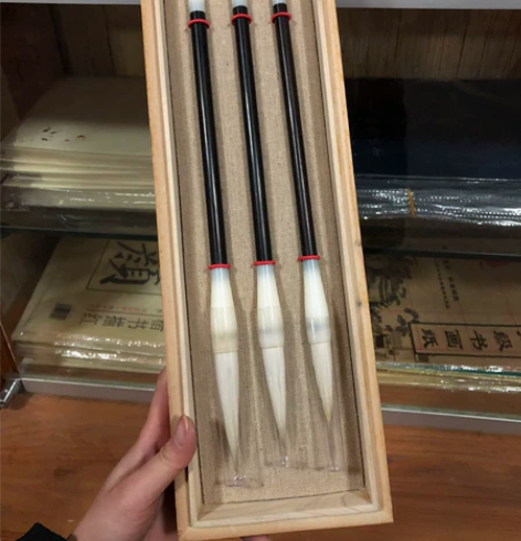高档精品羊毫毛笔礼盒装，带精品木盒120元...