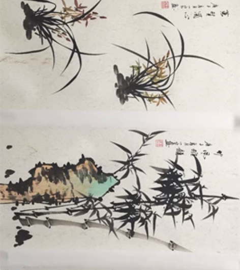 一级美术师王一容《梅兰竹菊》四条屏70*3...