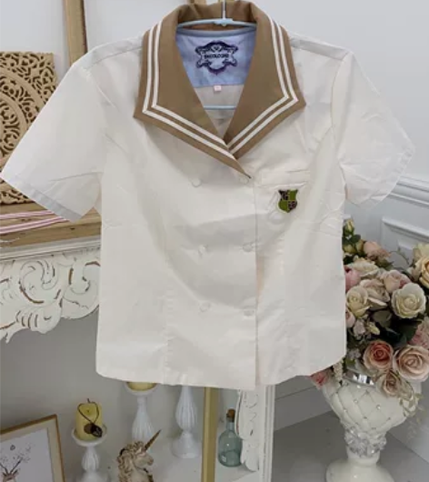 【韩制校供】全新夏季衬衫上衣 韩国校服 ...