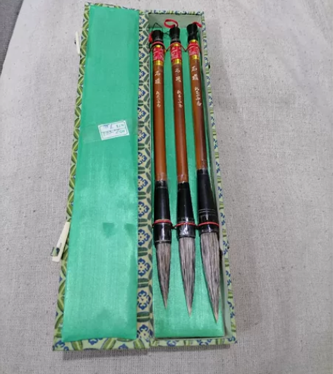 上世纪八十年代老毛笔，石獾毛，不含尼龙，宜...