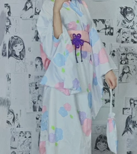 猫老师雷姆cos和服 除假发大全套 仅室内...