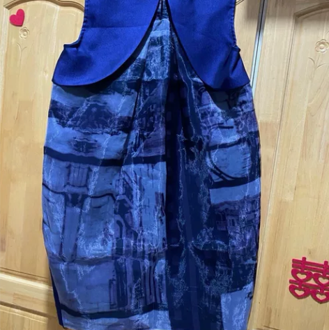 全新连衣裙背心裙花苞裙公主裙娃娃裙夏薄深蓝...