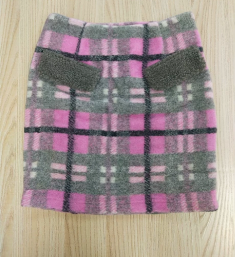 日系文艺学院风格子修身包臀毛呢复古直筒一步...