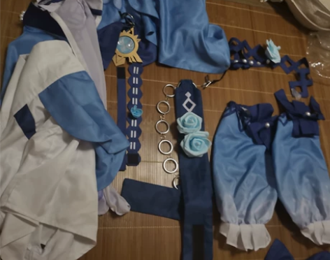 【预售】和顺动漫原神琴泳装l码,包毛鞋,鞋...