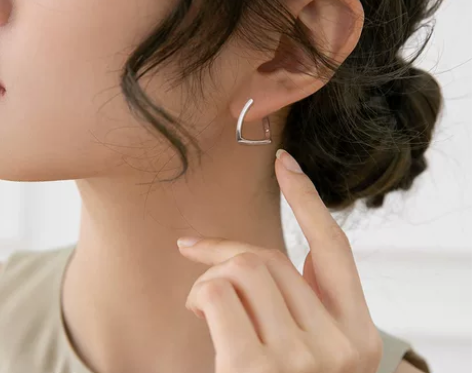 几何V形不规则耳扣女气质韩国东大门ins极...