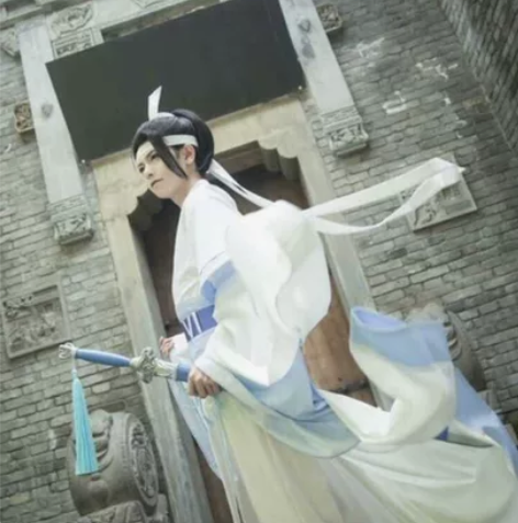 魔道祖师cos服古装汉服思追景仪蓝家校服全...