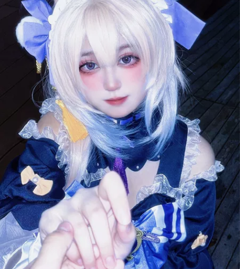 原神珊瑚宫心海女仆cos 初兽猫的 因为疫...