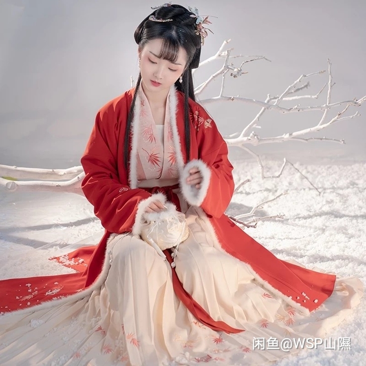 重回汉唐半溪风汉服褙子