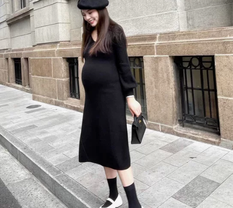 PEIPEI佩佩孕妇装港风复古chic针织...