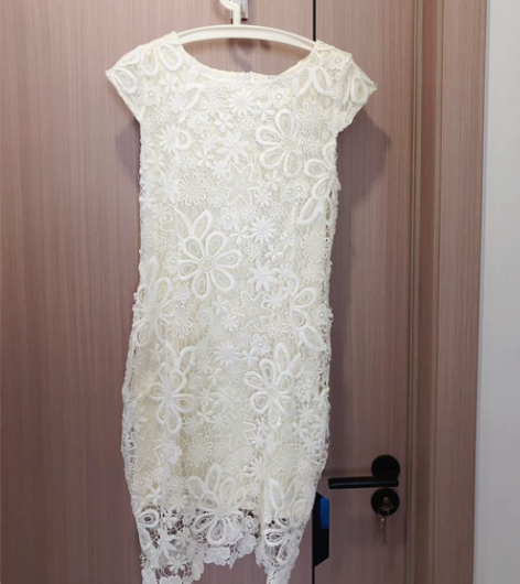 全新 古着vintage孤品蕾丝复古中长款...