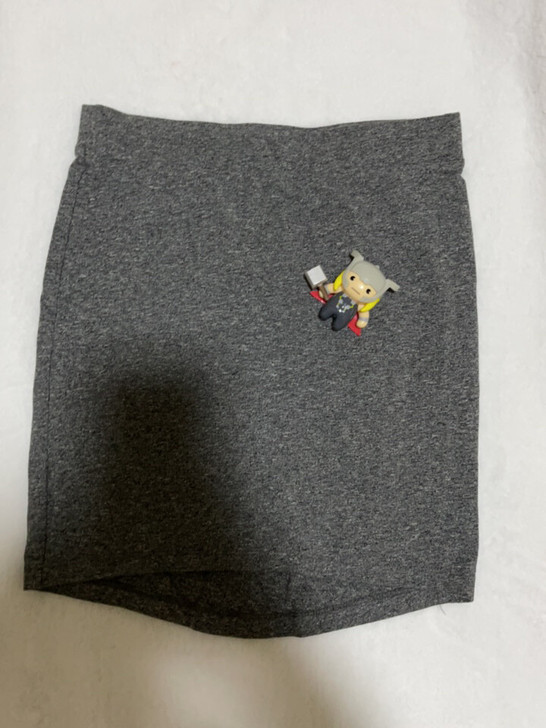 全新hm包臀裙深灰色