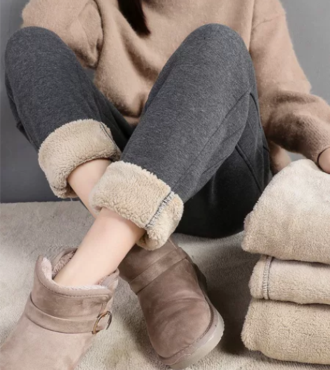 加绒加厚运动裤女外穿秋冬2021新款深灰色...