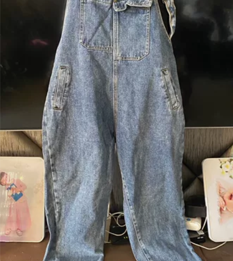 Xl秋冬长款背带裤 牛仔裤 孕妇背带裤裤 ...