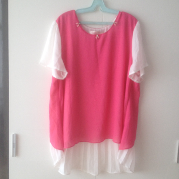 大码女装云子短半袖上衣柔纱雪纺夏全新4xx...