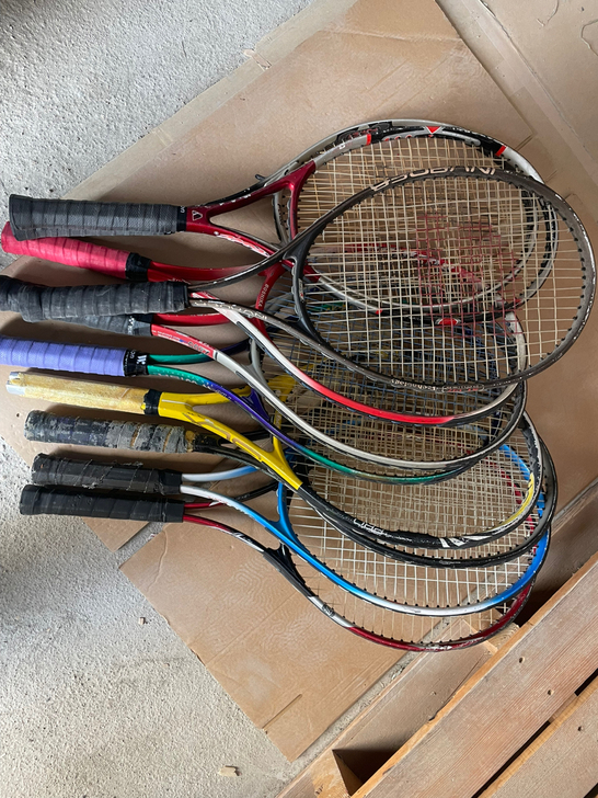 网球拍10把66包邮,都能正常用,应付体育...